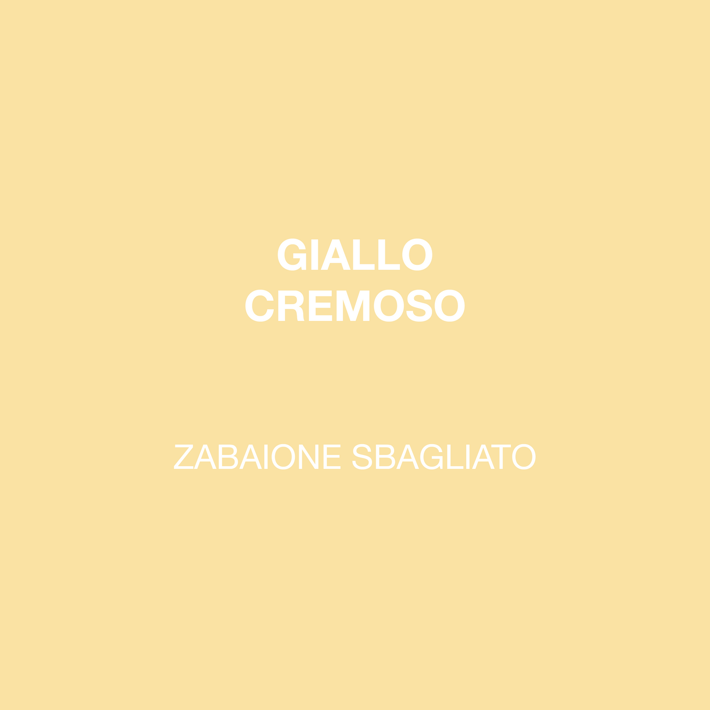 ZABAIONE SBAGLIATO