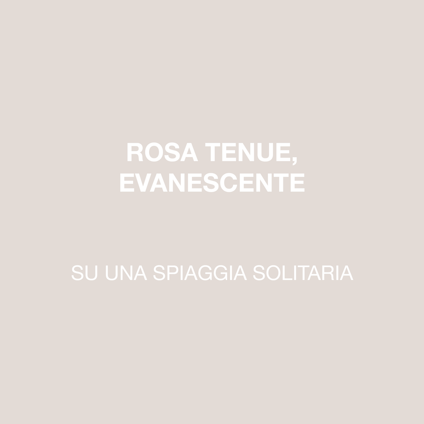 SU UNA SPIAGGIA SOLITARIA