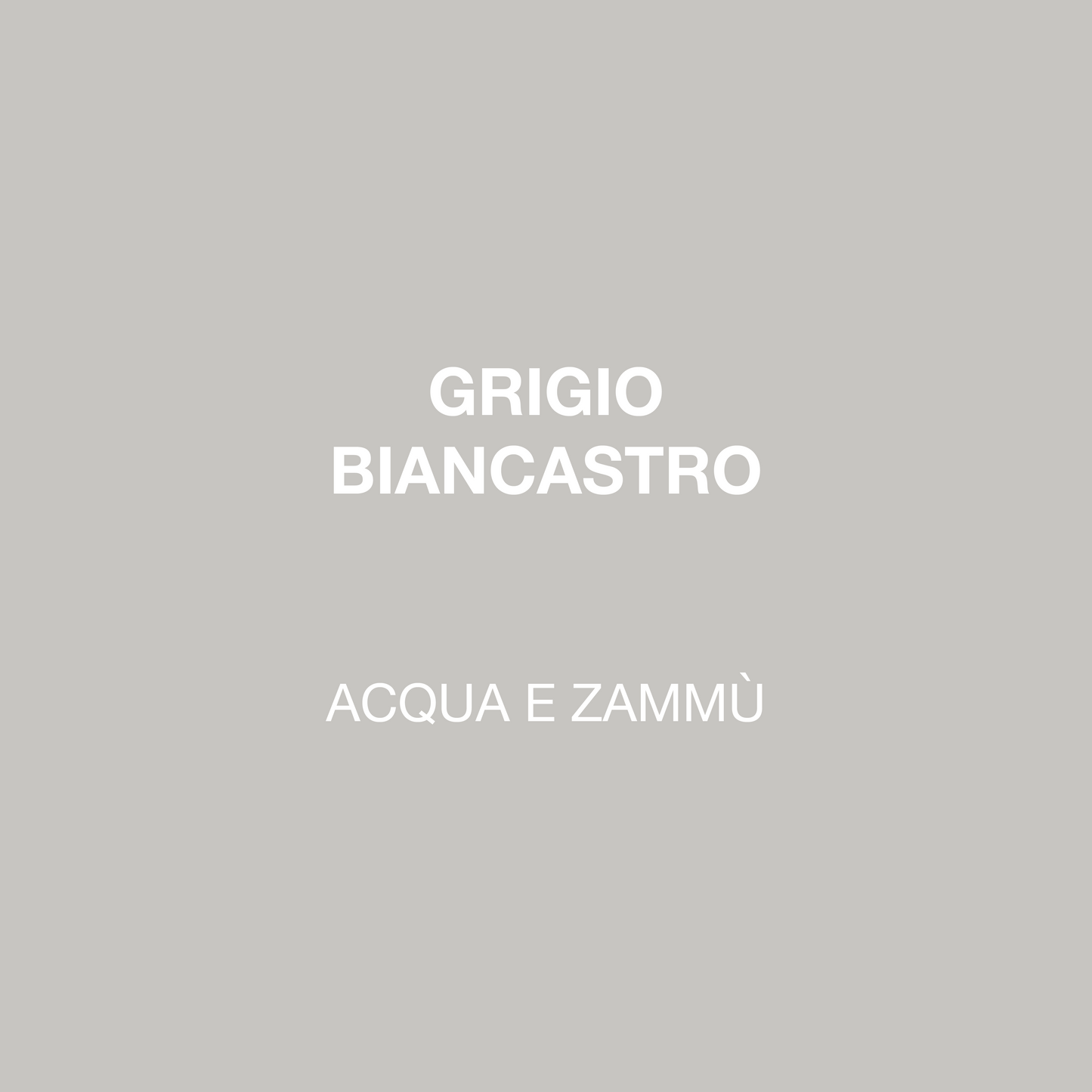 ACQUA E ZAMMÙ