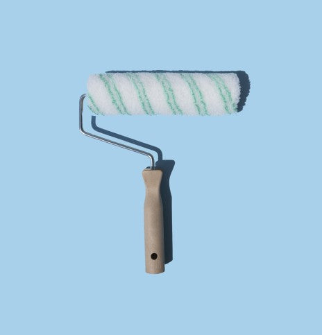 Rullo per pittura con manico in ecowood e pelo medio, ideale per pareti lisce o poco ruvide